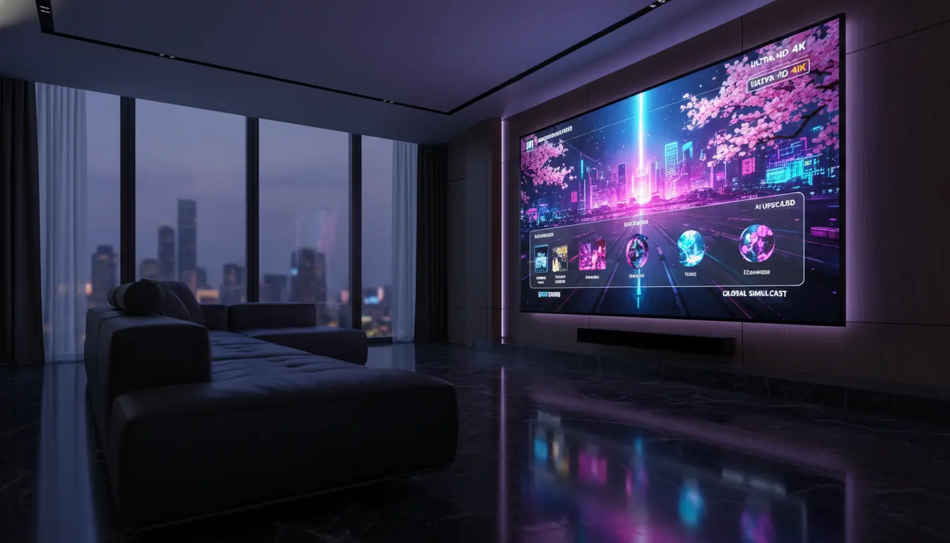 مكتبة أنمي رقمية تعرض بث IPTV للأنمي بجودة 4K مع واجهة بث حديثة