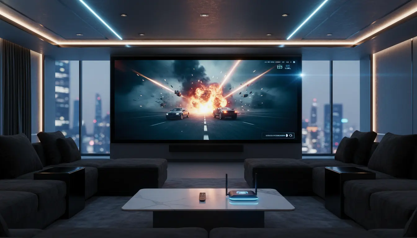 مقارنة بصرية بين سيرفرات IPTV الاحترافية والضعيفة، مع واجهة تطبيق ذكية، جودة 4K، مؤشرات الاستقرار والدعم الفني