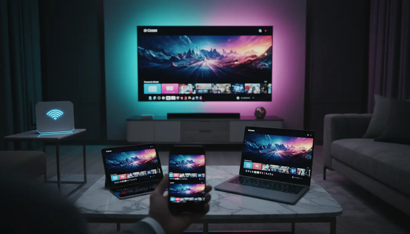 مشاهدة IPTV على التلفزيون والهاتف والتابلت والكمبيوتر في نفس الوقت