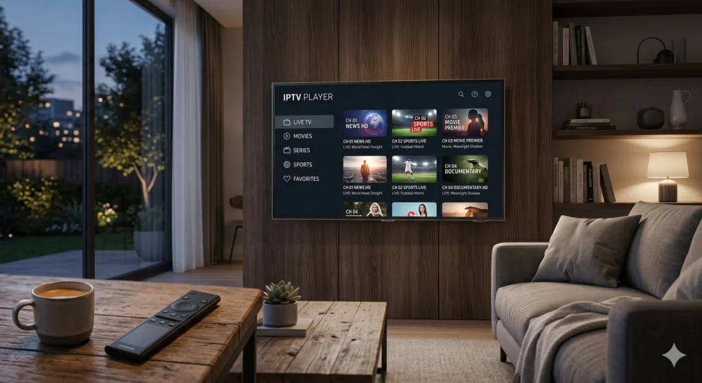 أفضل تطبيق IPTV على تلفزيون سامسونج سمارت بواجهة حديثة وسهلة