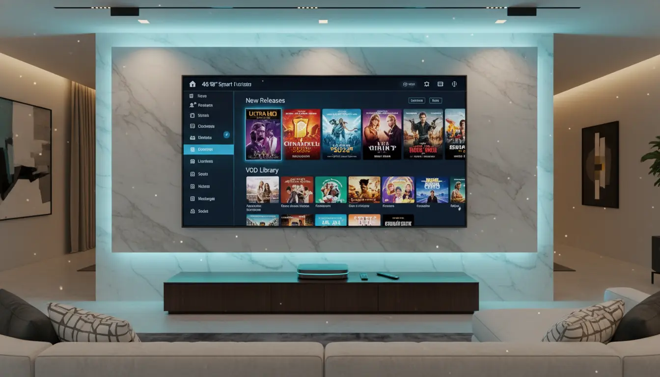 أفضل اشتراك IPTV للأفلام الجديدة بجودة 4K على شاشة تلفاز ذكية حديثة