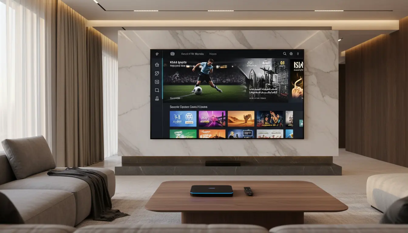 أفضل اشتراك IPTV للقنوات السعودية بدون تقطيع على شاشة تلفاز ذكية
