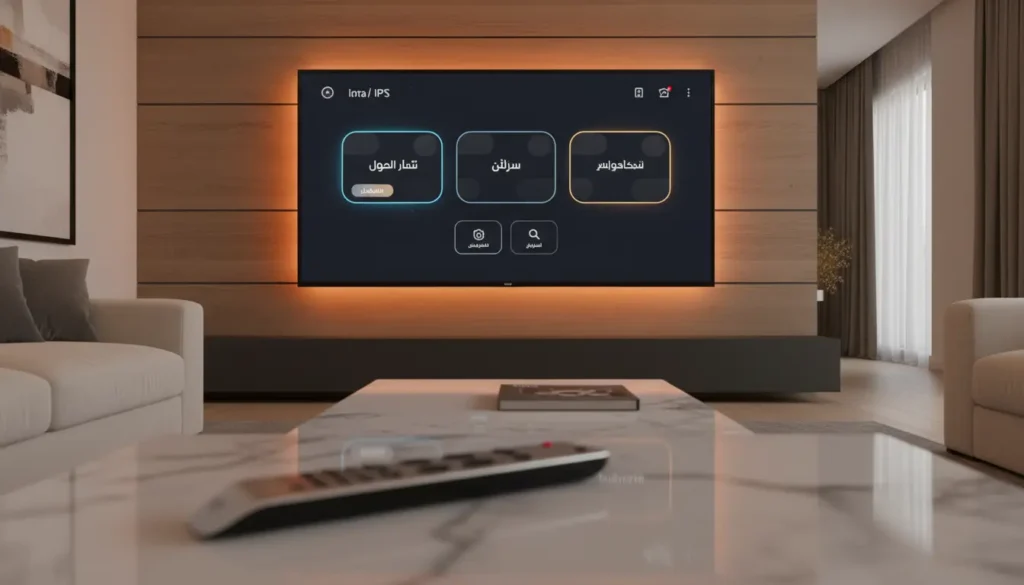أفضل تطبيق IPTV بواجهة عربية سهلة الاستخدام على شاشة ذكية حديثة