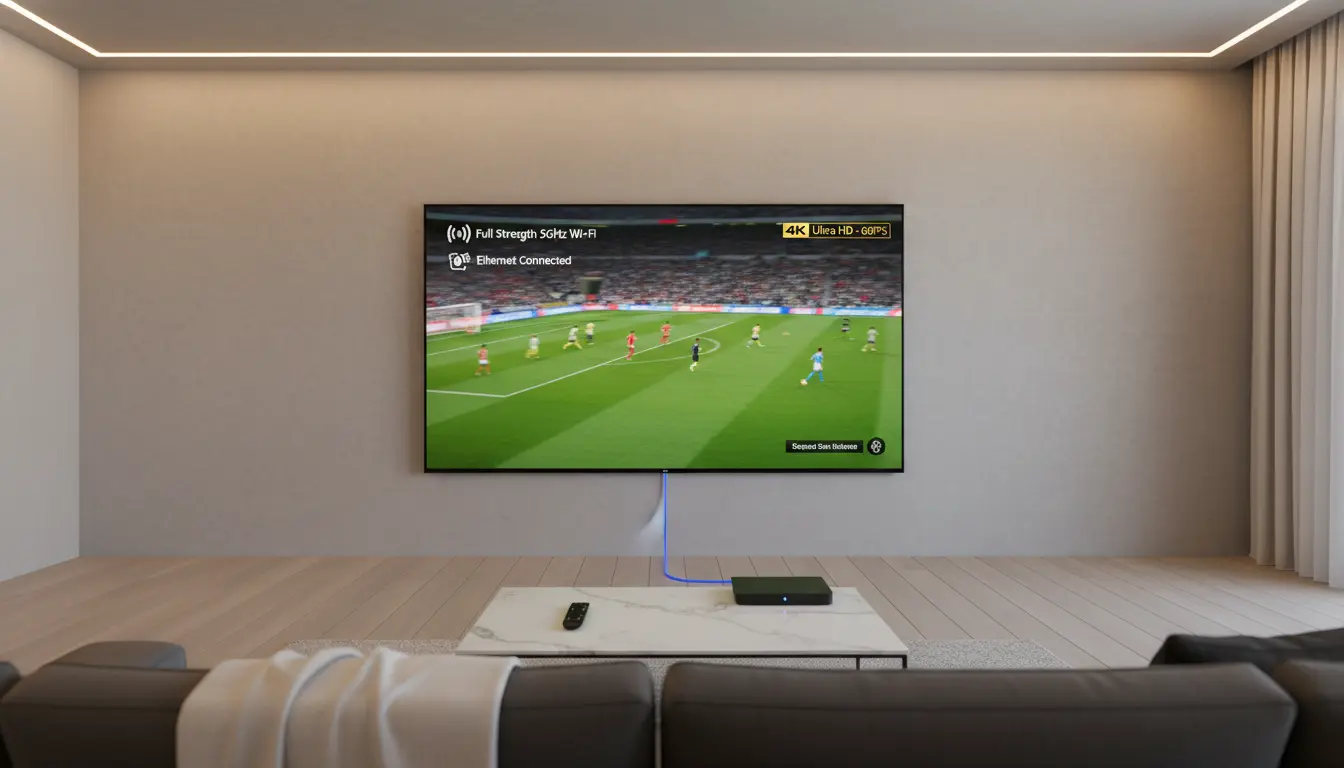 تحسين سرعة IPTV ومنع التقطيع على شاشة تلفاز ذكية وجهاز بث حديث