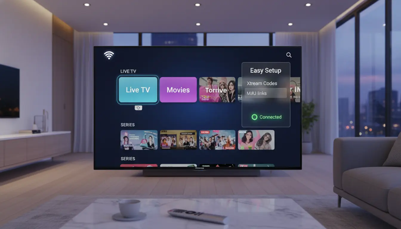 تشغيل IPTV على Hisense TV بسهولة للمبتدئين على شاشة ذكية حديثة