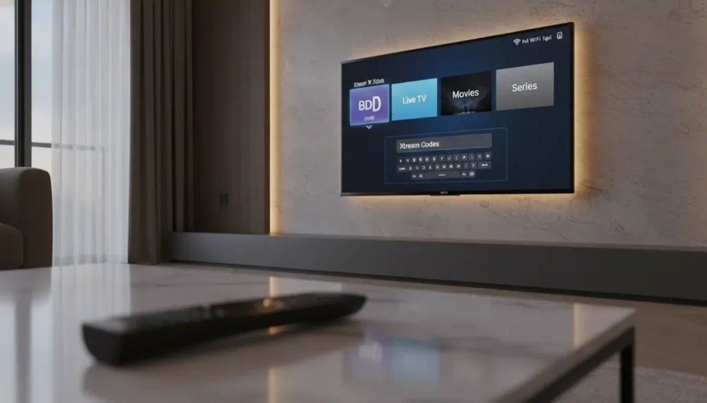 تشغيل IPTV على Sony Smart TV خطوة بخطوة على شاشة ذكية حديثة
