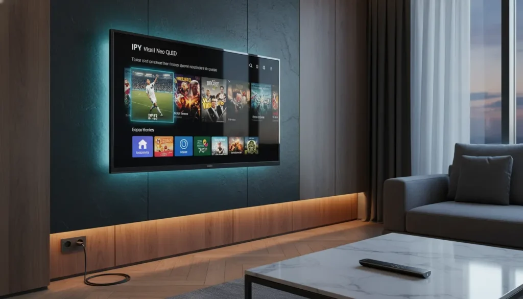 حل مشكلة IPTV على Samsung TV على شاشة ذكية حديثة مع إعدادات تحسين الاتصال