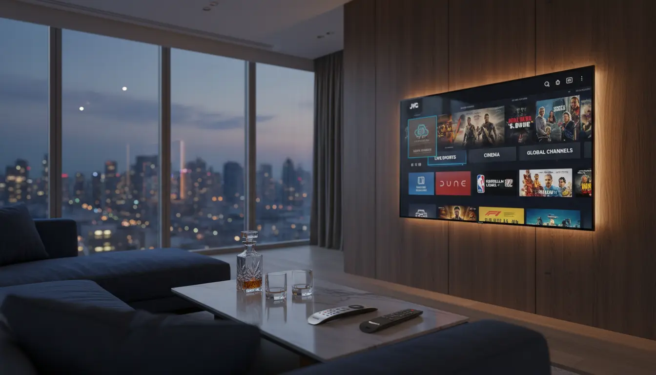 تشغيل IPTV على تلفزيون JVC باستخدام تطبيقات IPTV أو أجهزة Android TV Box